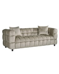 Sofá LORING, 3 plazas, tejido velvet gris claro 25