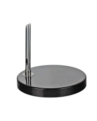 Lámpara AR, pie salón, cromada, base mármol negro