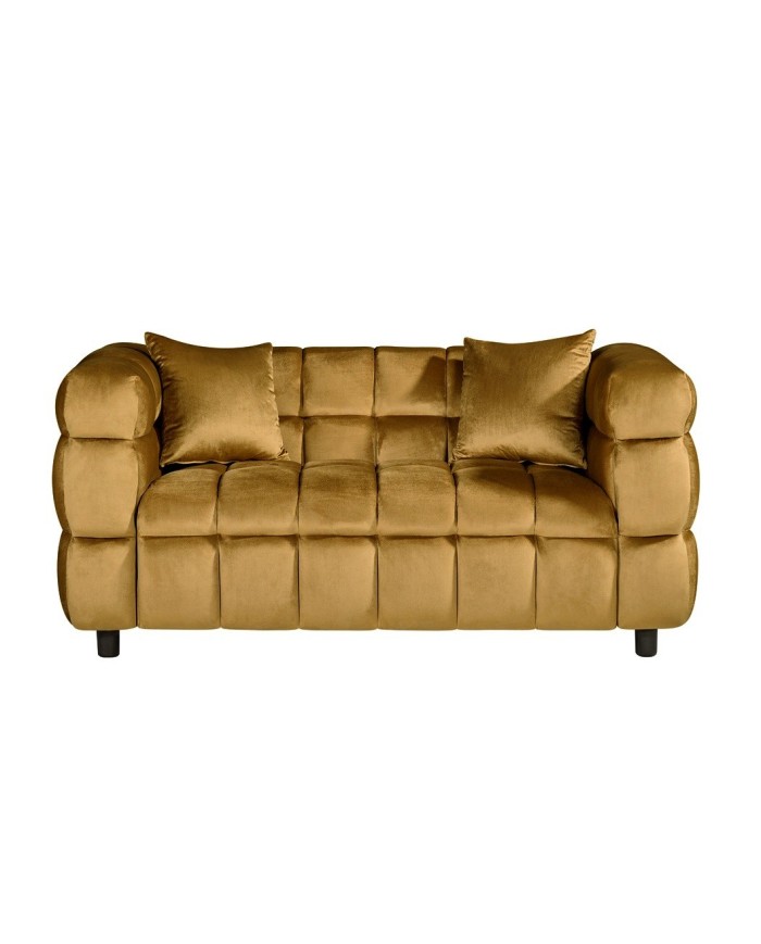 Sofá LORING, 2 plazas, tejido velvet camel 34