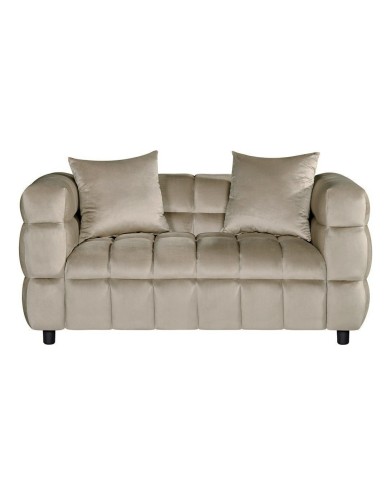 Sofá LORING, 2 plazas, tejido velvet gris claro 25