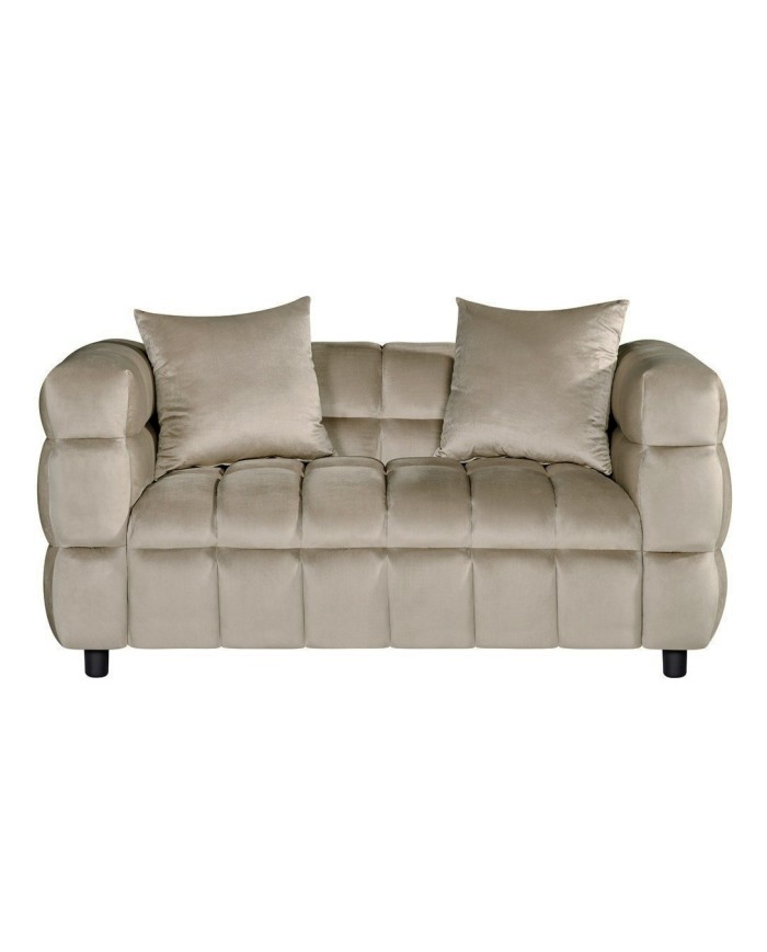 Sofá LORING, 2 plazas, tejido velvet gris claro 25