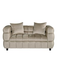 Sofá LORING, 2 plazas, tejido velvet gris claro 25