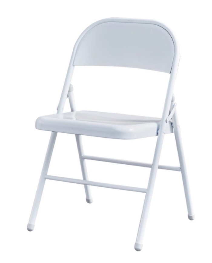 Silla TOSCANA, plegable, metal, blanca