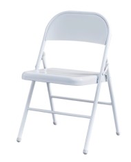 Silla TOSCANA, plegable, metal, blanca