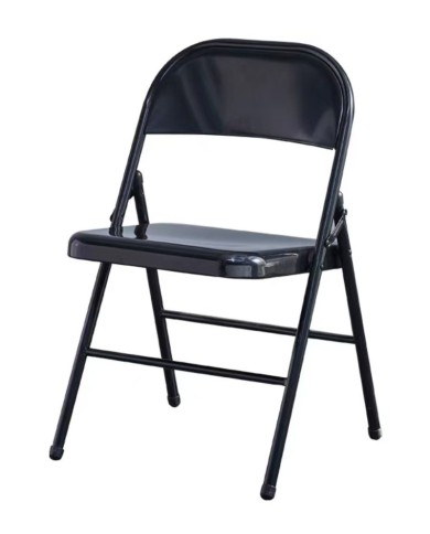 Silla TOSCANA, plegable, metal, negra