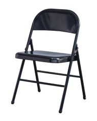 Silla TOSCANA, plegable, metal, negra