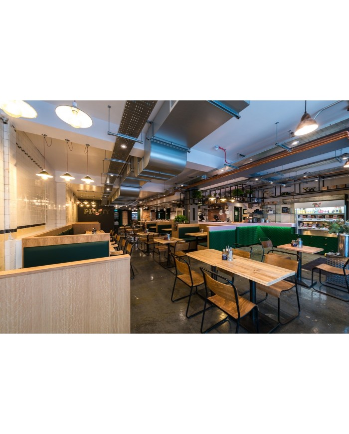 Silla LIVERPOOL, apilable, negra, contrachapado de abedul