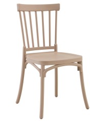 Silla MILOS 43, apilable, tratamiento anti UV, polipropileno tórtora