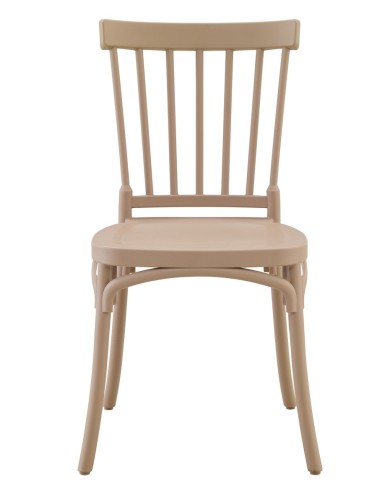 Silla MILOS 43, apilable, tratamiento anti UV, polipropileno tórtora