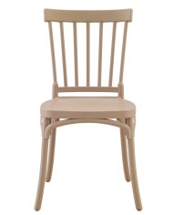 Silla MILOS 43, apilable, tratamiento anti UV, polipropileno tórtora