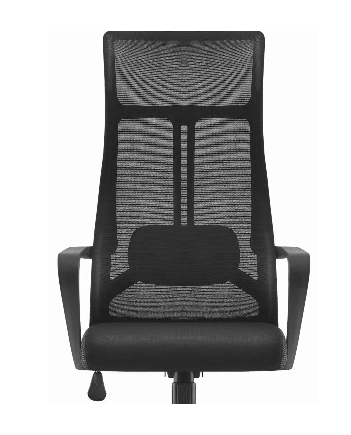 Sillón de oficina AMIENS, alto, negro, malla y asiento negro