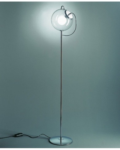 Lámpara MAGA, pie salón, tulipa cristal