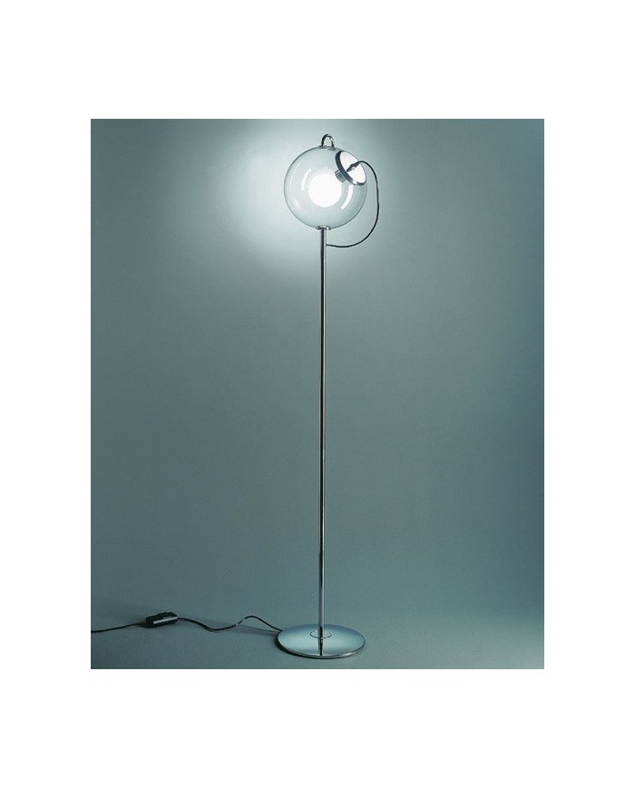 Lámpara MAGA, pie salón, tulipa cristal