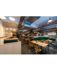 Silla LIVERPOOL, apilable, negra, contrachapado de abedul