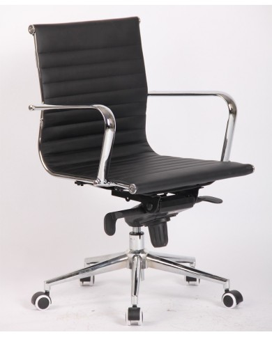 Sillón de oficina JOWY NEW, giratorio, similpiel negra