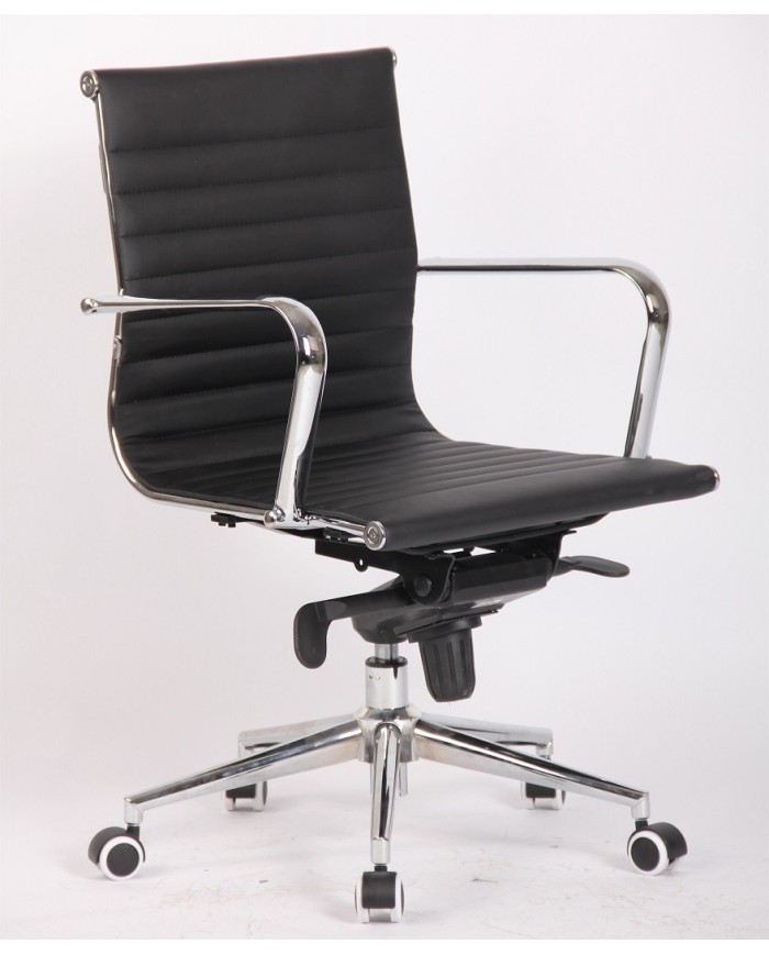 Sillón de oficina JOWY NEW, giratorio, similpiel negra