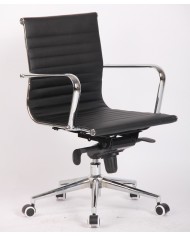 Sillón de oficina JOWY NEW, giratorio, similpiel negra