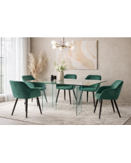 Mesa OTISH, cristal 180x90 cms