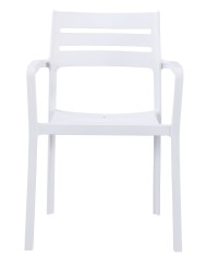 Sillón MADEIRA, apilable, polipropileno blanco