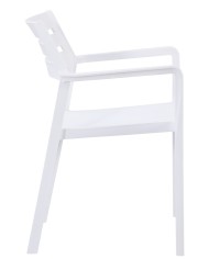Sillón MADEIRA, apilable, polipropileno blanco