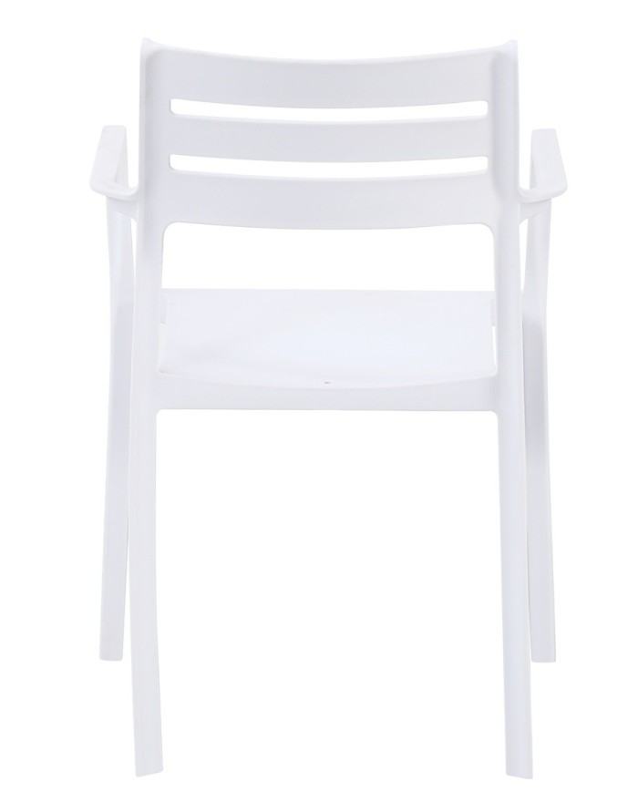 Sillón MADEIRA, apilable, polipropileno blanco