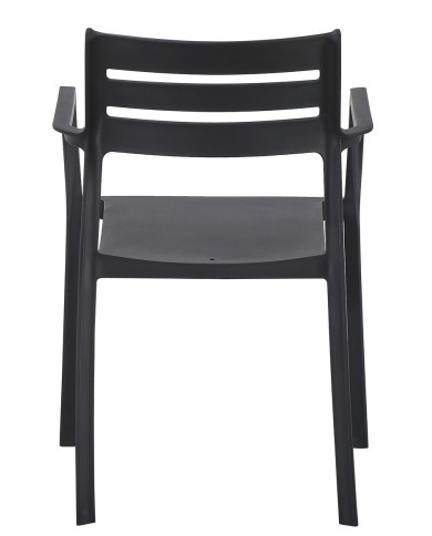Sillón MADEIRA, apilable, polipropileno negro