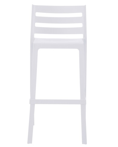 Taburete MADEIRA, apilable, polipropileno blanco