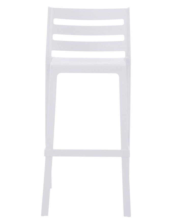 Taburete MADEIRA, apilable, polipropileno blanco