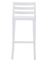 Taburete MADEIRA, apilable, polipropileno blanco