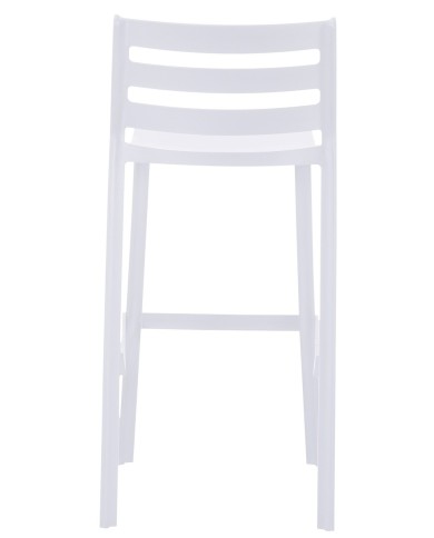 Taburete MADEIRA, apilable, polipropileno blanco