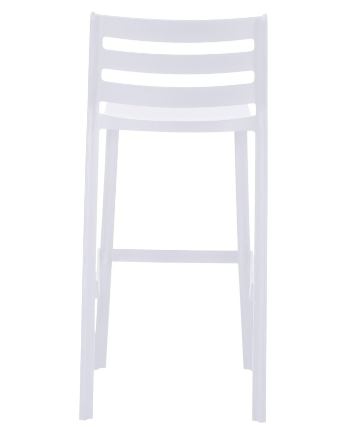 Taburete MADEIRA, apilable, polipropileno blanco