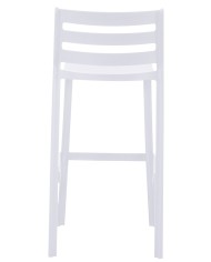 Taburete MADEIRA, apilable, polipropileno blanco