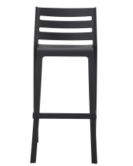 Taburete MADEIRA, apilable, polipropileno negro
