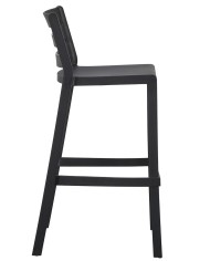 Taburete MADEIRA, apilable, polipropileno negro