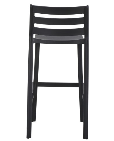 Taburete MADEIRA, apilable, polipropileno negro