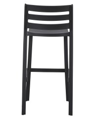 Taburete MADEIRA, apilable, polipropileno negro