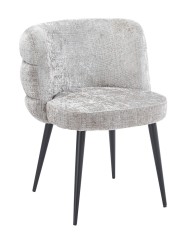 Silla BERG, metal, tapizado tejido cremona gris