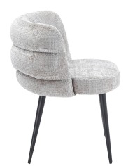 Silla BERG, metal, tapizado tejido cremona gris