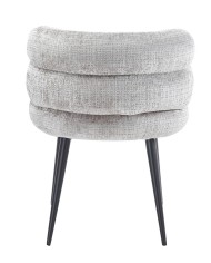 Silla BERG, metal, tapizado tejido cremona gris