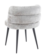 Silla BERG, metal, tapizado tejido cremona gris