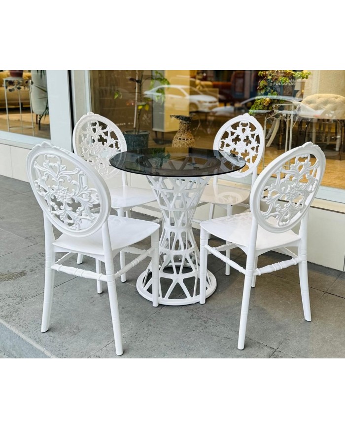 Silla JOSEFINA, apilable, polipropileno blanco