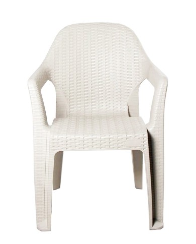 Sillón CIES, apilable, polipropileno blanco