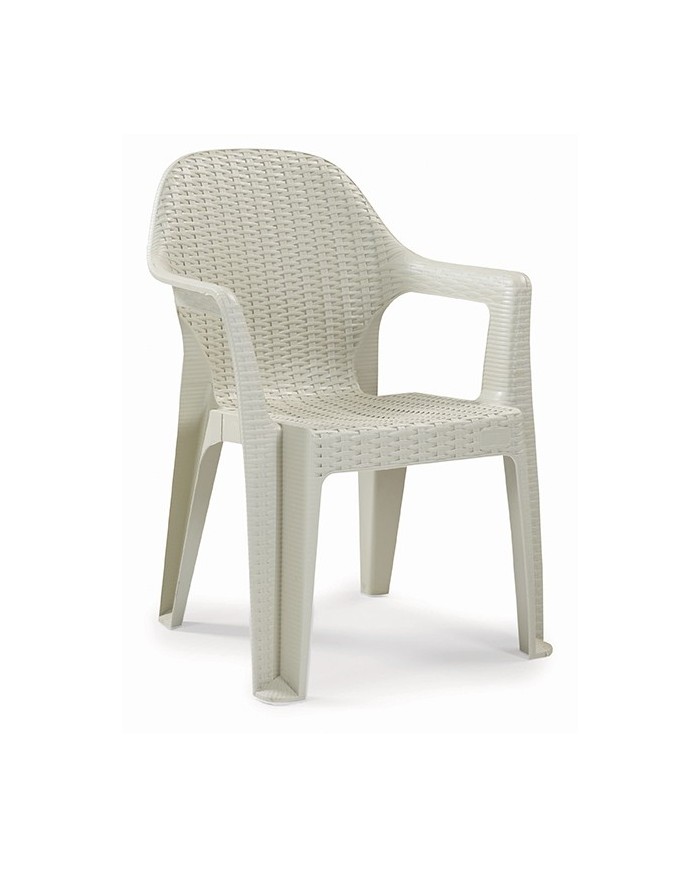 Sillón CIES, apilable, polipropileno capuccino