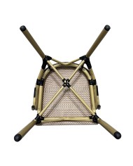 Sillón NERJA, apilable, aluminio, mesh beige y marrón