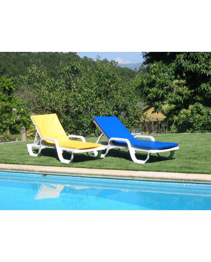 Colchón para tumbona EKKO, tapizado azul