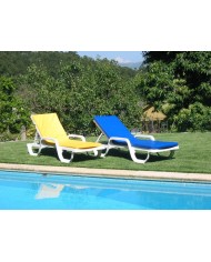 Colchón para tumbona EKKO, tapizado azul