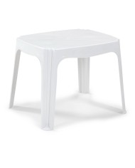 Mesa TORROX, baja, apilable, polipropileno blanco