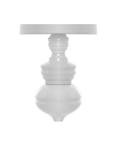 Lámpara LOUVRE, sobremesa, blanca, pantalla blanca