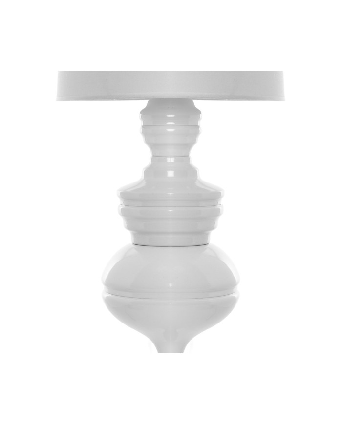 Lámpara LOUVRE, sobremesa, blanca, pantalla blanca