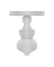 Lámpara LOUVRE, sobremesa, blanca, pantalla blanca